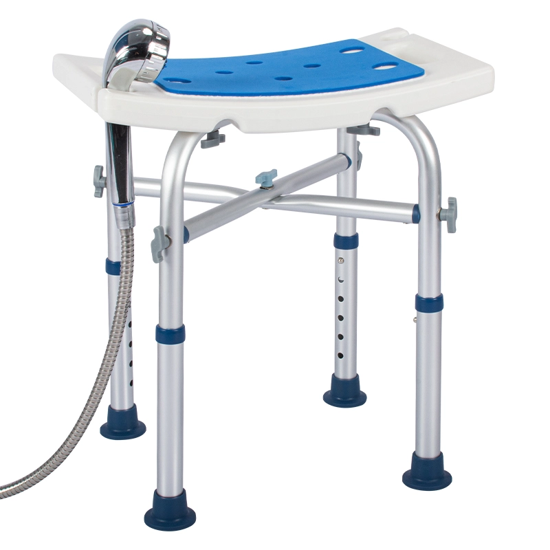 White Tool Free Assembly Shower Stool