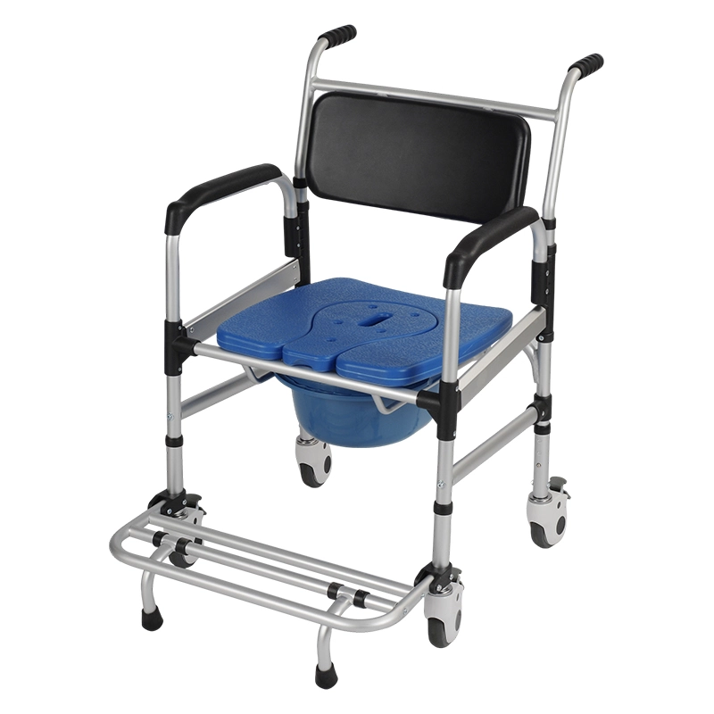 Soft Backrest Transfer Commode Chair
